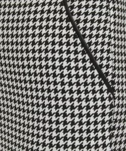 New In Collectif Odila Houndstooth 60's Skinny Trousers Black White