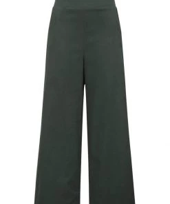 Collectif Rosamonde High Waisted 40's Trousers Green New In