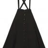 Collectif Morgan Midi 60's Swing Skirt Black
