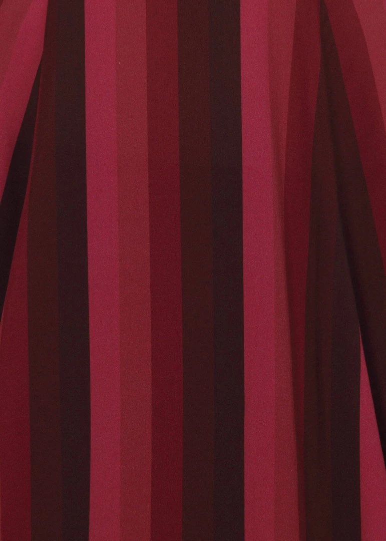 Collectif Reyna Midnight Stripe 60's Swing Skirt Wine