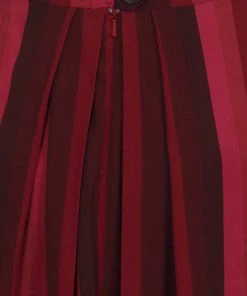 Collectif Reyna Midnight Stripe 60's Swing Skirt Wine