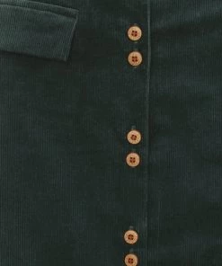 New In Collectif Hailey Corduroy 70's Pencil Skirt Green
