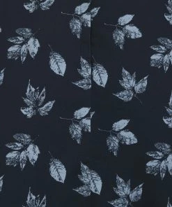 Collectif Mattie Fall Leaves 50's Swing Skirt Blue