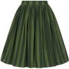 Collectif Jasmine Garden Stripes 50's Swing Skirt Green