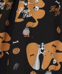 New In Collectif Jasmine Hocus Pocus 50's Swing Skirt Black