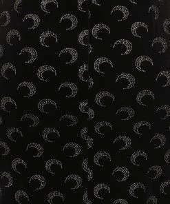 Collectif Polly Glitter Moon Velvet 50's Pencil Skirt Black