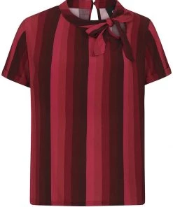 Collectif Nicola Midnight Stripe 60's Top Wine