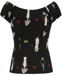 Collectif Lorena Carpe Diem 50's Top Black