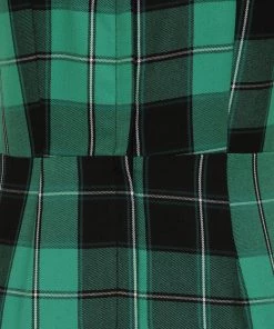 New In Collectif Mac Foliage Check 40's Pencil Dress Multi