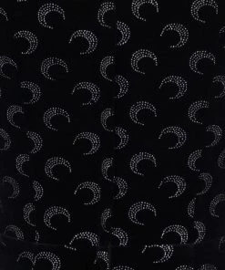 Collectif Vanessa Glitter Moon Velvet 50's Pencil Dress Black