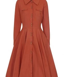 Collectif Hailey 60's Dress Orange