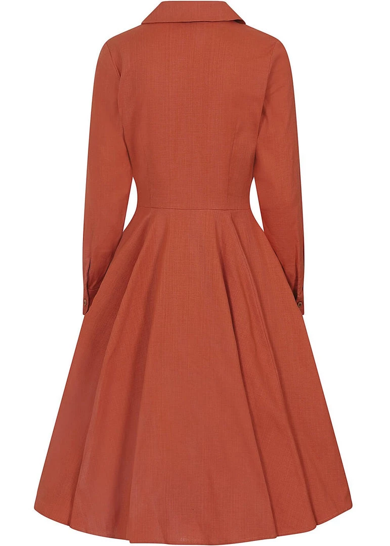 Collectif Hailey 60's Dress Orange