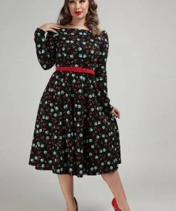 Collectif Meg Swallows & Cherries 50's Swing Dress Multi