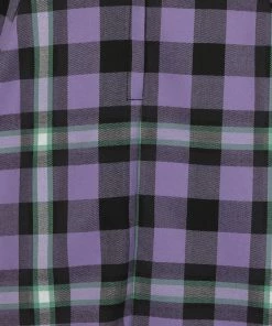 New In Collectif Dolores Hocus Pocus Check 50's Swing Dress Lilac