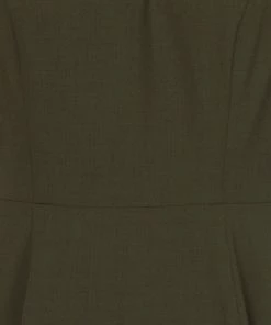 Collectif Barker 40's Swing Dress Green