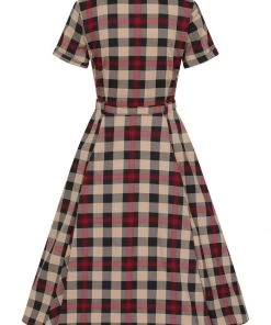 New In Collectif Caterina McKenzie Check 50's Swing Dress Multi