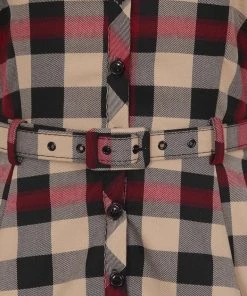 New In Collectif Caterina McKenzie Check 50's Swing Dress Multi