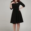 Collectif Brie 40's Swing Dress Black