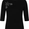 New In Collectif Vana Spider 40's Jumper Black