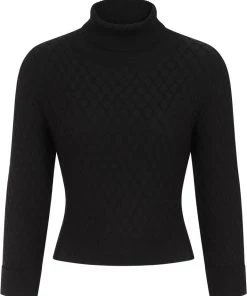 Collectif Rai Knitted 60's Jumper Black