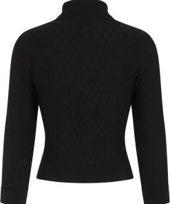 Collectif Rai Knitted 60's Jumper Black
