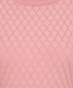 Collectif Rai Knitted 60's Jumper Pink New In