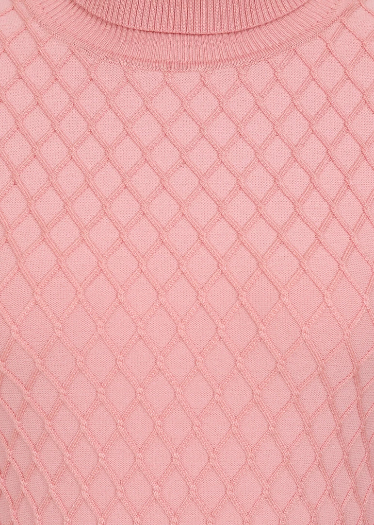 Collectif Rai Knitted 60's Jumper Pink New In