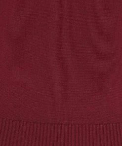 Collectif Chrissie Knitted 50's Top Burgundy Red New In