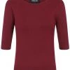 Collectif Chrissie Knitted 50's Top Burgundy Red New In