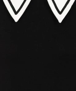 New In Collectif Giorgina 40's Jumper Black White