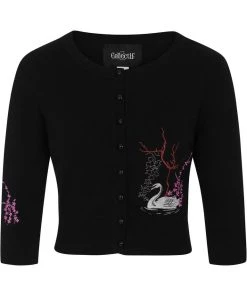 Collectif Lucy Swan Forest 40's Cardigan Black