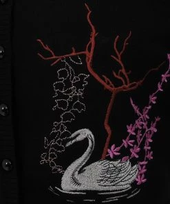 Collectif Lucy Swan Forest 40's Cardigan Black