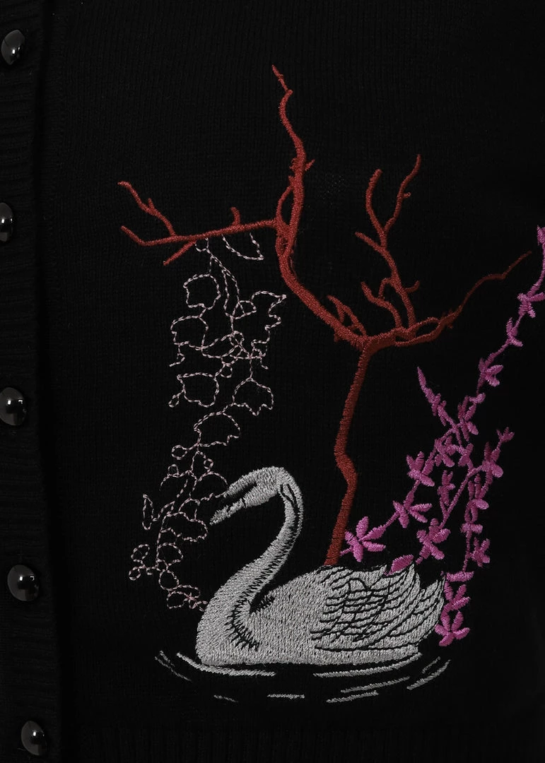 Collectif Lucy Swan Forest 40's Cardigan Black