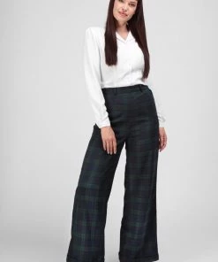 Collectif Baylee Blackwatch Check 40's Trousers Multi New In
