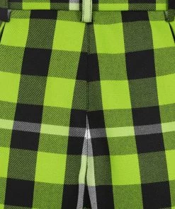 New In Collectif Rada Frogs Breath Check 60's Trousers Green