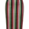 Collectif Polly Mountain Stripe 50's Pencil Skirt Multi
