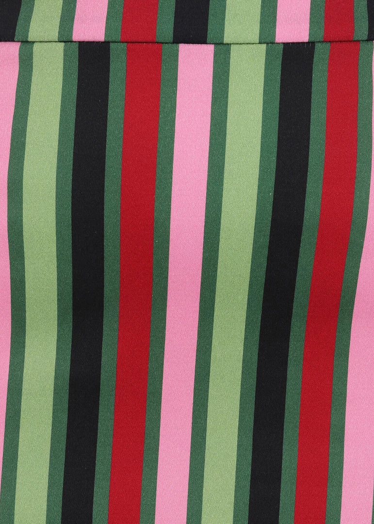 Collectif Polly Mountain Stripe 50's Pencil Skirt Multi