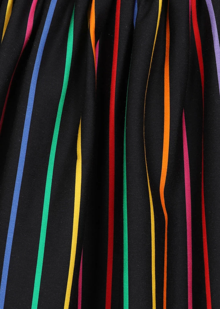 Collectif Jasmine Dark Rainbow 50's Swing Skirt Multi New In