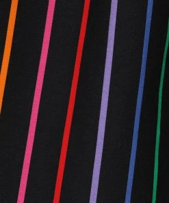 Collectif Jasmine Dark Rainbow 50's Swing Skirt Multi New In