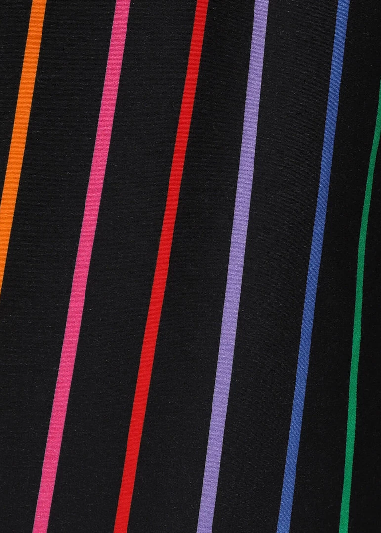 Collectif Jasmine Dark Rainbow 50's Swing Skirt Multi New In