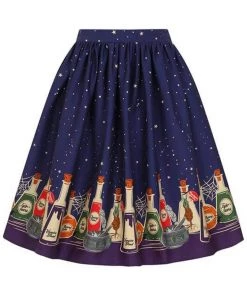 Collectif Jasmine Magic Potions 50's Swing Skirt Multi