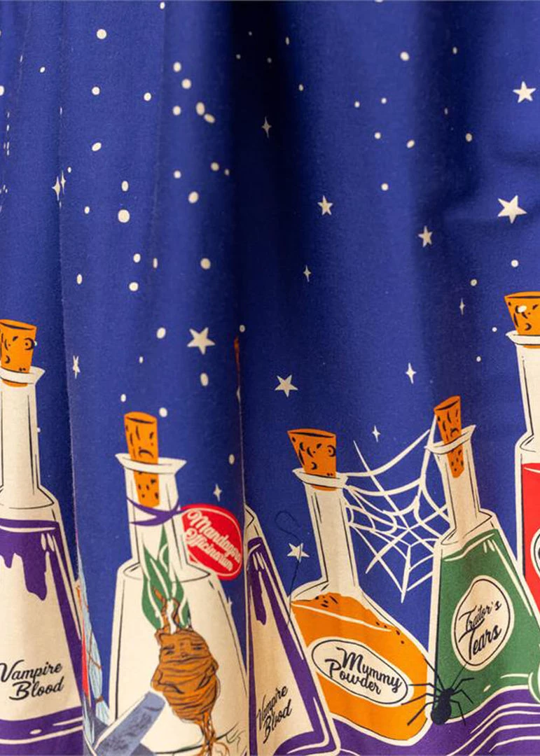 Collectif Jasmine Magic Potions 50's Swing Skirt Multi