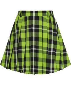 New In Collectif Daria Frogs Breath 60's Mini Skirt Green