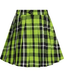 New In Collectif Daria Frogs Breath 60's Mini Skirt Green
