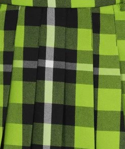 New In Collectif Daria Frogs Breath 60's Mini Skirt Green