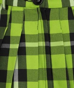 New In Collectif Daria Frogs Breath 60's Mini Skirt Green