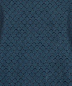 Collectif Cassie Mermaid Scallop 50's Swing Skirt Petrol