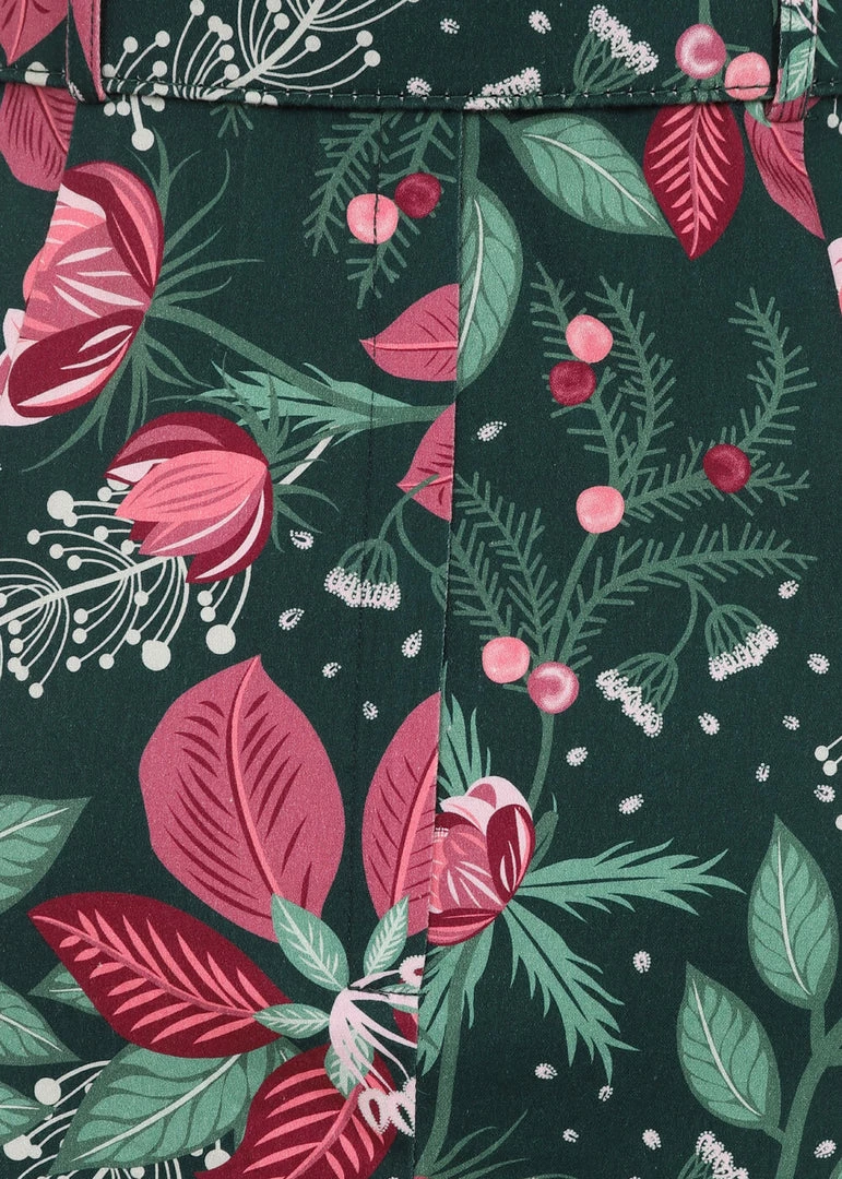 New In Collectif Juanita Escapist Floral 50's Pencil Skirt Multi