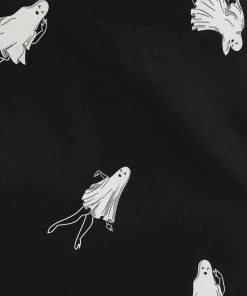 Collectif Winifred Pinup Ghouls 50's Fishtail Skirt Black White New In