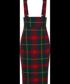 Collectif Karen Etude Check 40's Pencil Skirt Multi New In